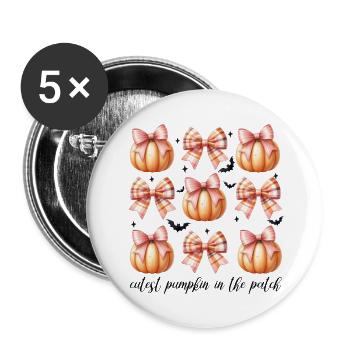 Cutest Pumpkin - Buttons large 2.2'' (5-pack) - white