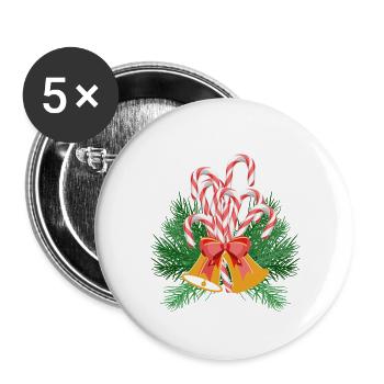 Christmas decorations - Buttons large 2.2'' (5-pack) - white