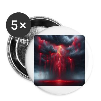 Grey Stormy Evening - Buttons large 2.2'' (5-pack) - white