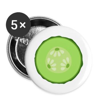 cucumber slice - Buttons large 2.2'' (5-pack) - white