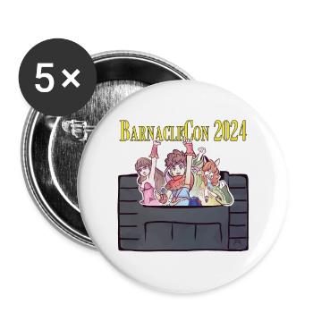 BarnacleCon2024 - Buttons large 2.2'' (5-pack) - white