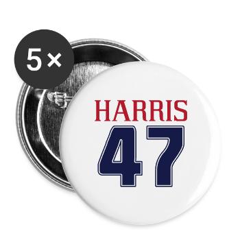 Kamala Harris 47 - Buttons large 2.2'' (5-pack) - white