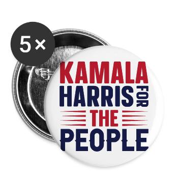 KAMALA HARRIS THE PEOPLE - Buttons large 2.2'' (5-pack) - white