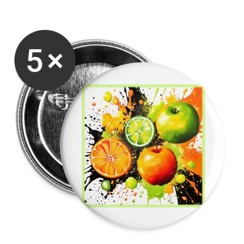Apple and Citrus Burst - Buttons large 2.2'' (5-pack)