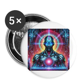 Andraid: Futuristic Vision - Buttons large 2.2'' (5-pack) - white