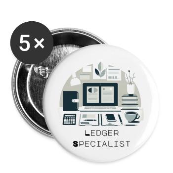 Ledger Specialist - For your Favorite Accountant - Buttons large 2.2'' (5-pack) - white