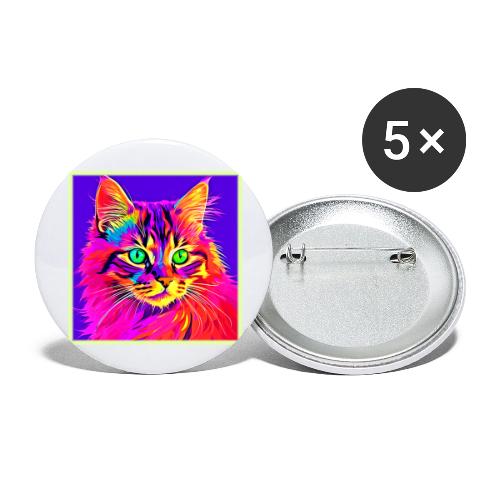 Vivid Feline Design - Buttons large 2.2'' (5-pack)