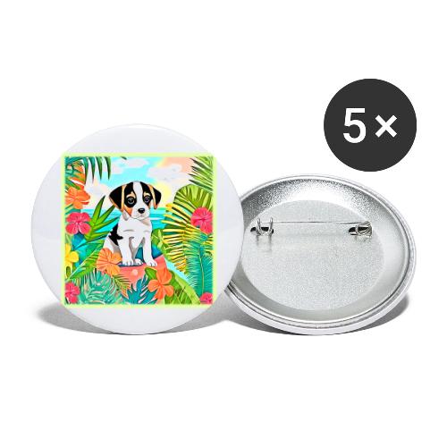 Paradise Puppy Design - Buttons large 2.2'' (5-pack)