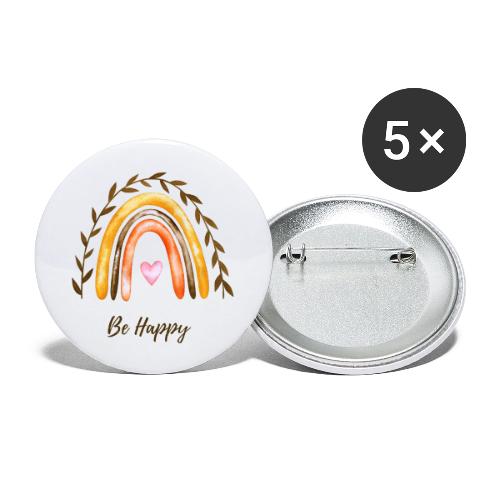 Be happy - Buttons large 2.2'' (5-pack)