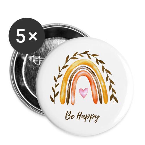 Be happy - Buttons large 2.2'' (5-pack)