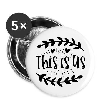 This is us - Buttons large 2.2'' (5-pack) - white