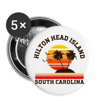 Hilton Head South Carolina - Buttons large 2.2'' (5-pack) - white