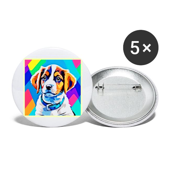 Puppy Portrait: Colorful Pup