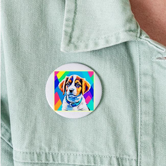 Puppy Portrait: Colorful Pup