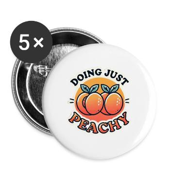 Doing Just Peachy - Buttons large 2.2'' (5-pack) - white