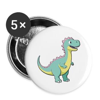 Bambino! - Dinosaur - Buttons large 2.2'' (5-pack) - white
