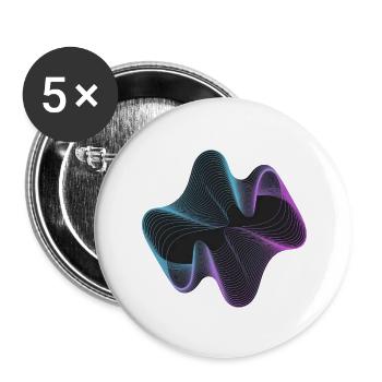 quantumcore, glitch art, cybertech, neonwave, futu - Buttons large 2.2'' (5-pack) - white