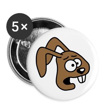 Rabbit Terrified Anxious Desperate Confused Cool - Buttons large 2.2'' (5-pack) - white