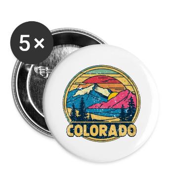 COLORADO US - Buttons large 2.2'' (5-pack) - white