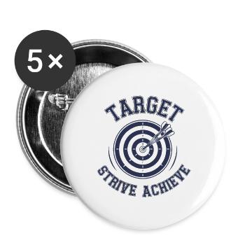 target strive achieve - Buttons large 2.2'' (5-pack) - white