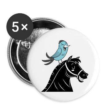 Happiness - Buttons large 2.2'' (5-pack) - white