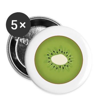 Kiwi Slice - Buttons large 2.2'' (5-pack) - white