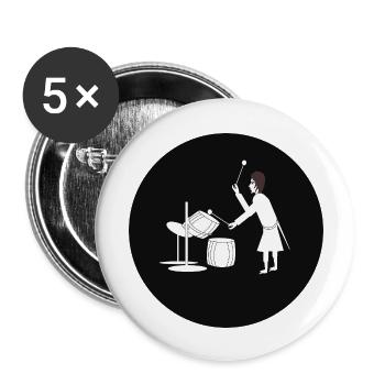 little drummer boy - Buttons large 2.2'' (5-pack) - white