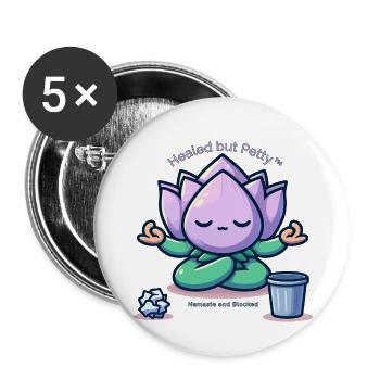 Healed but Petty - Buttons large 2.2'' (5-pack) - white