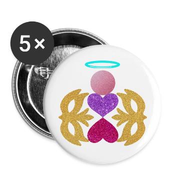 Angel - Buttons large 2.2'' (5-pack) - white