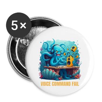 Too Many Tentacles, Not Enough Tech - Buttons large 2.2'' (5-pack) - white