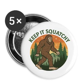Keep It Squatchy Bigfoot Sasquatch Vintage Re - Buttons large 2.2'' (5-pack) - white