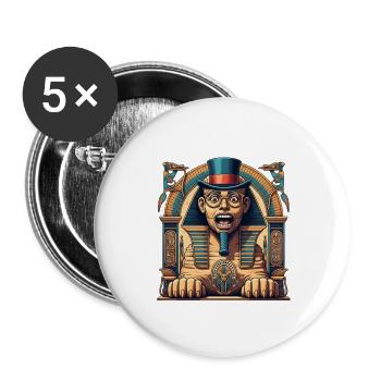 Futuristic Pharaoh Sphinx - Buttons large 2.2'' (5-pack) - white