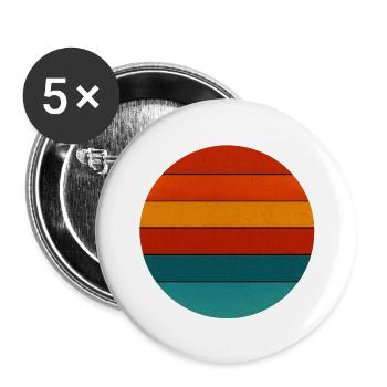 vintage circle - Buttons large 2.2'' (5-pack) - white