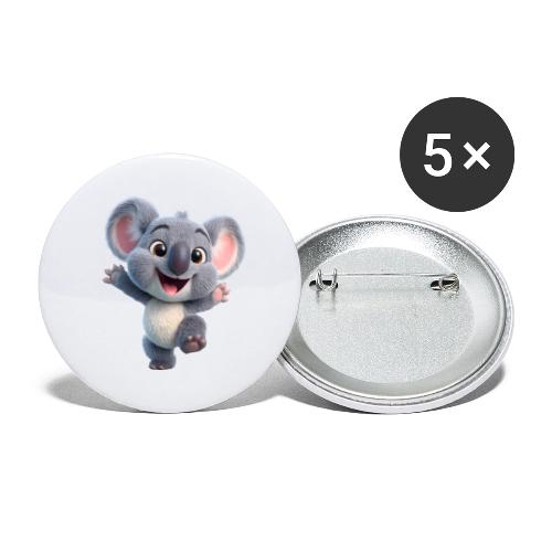 Joyful 3D Baby Koala with Arms Up - Buttons large 2.2'' (5-pack)