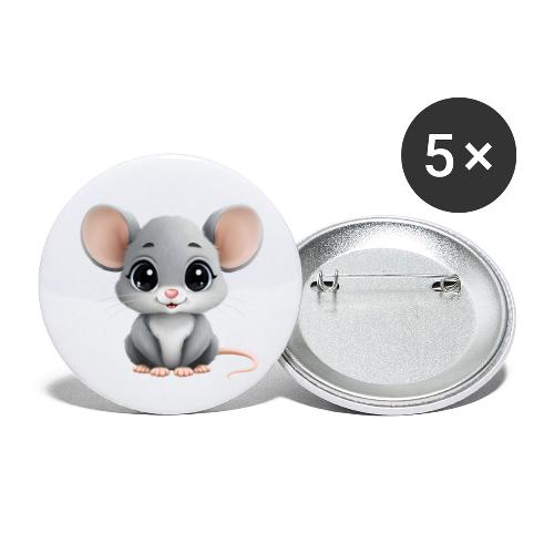 Baby Mouse: Little Grey Explorer - Buttons large 2.2'' (5-pack)