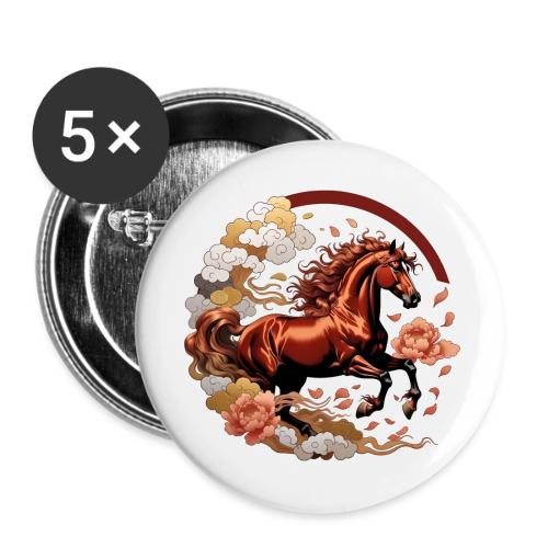 Year of the Horse T Shirt, Lunar New Year Gift - Buttons large 2.2'' (5-pack)