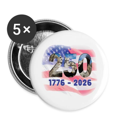 1776 - 2026 | 250 Years USA - Buttons large 2.2'' (5-pack)
