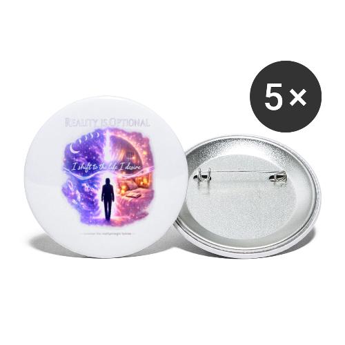 Reality Is Optional Cosmic Reality Shifting Portal - Buttons large 2.2'' (5-pack)