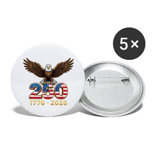 Eagle 250th Anniversary 1776-2026 - Buttons large 2.2'' (5-pack)
