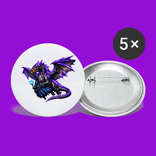 Neon Dragon and Battle Mage - Buttons large 2.2'' (5-pack)