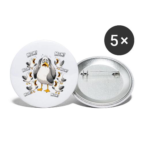Seagull Mom Chaos - Buttons large 2.2'' (5-pack)
