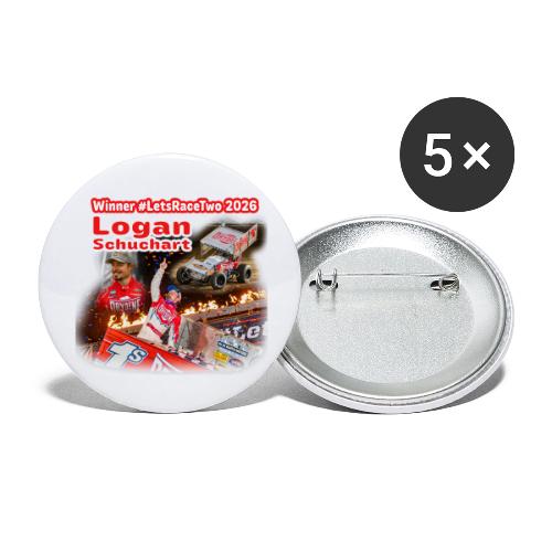Logan Schuchart #LetsRaceTwo Winner - Buttons large 2.2'' (5-pack)