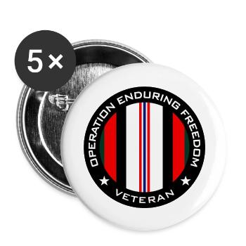 OEF Veteran - Buttons large 2.2'' (5-pack) - white