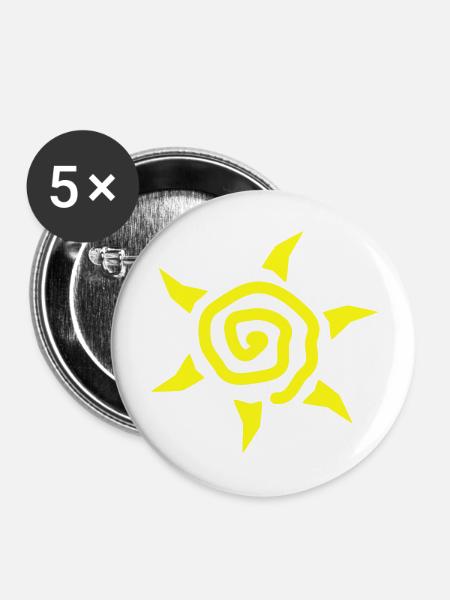 sun - Buttons large 2.2'' (5-pack) - white