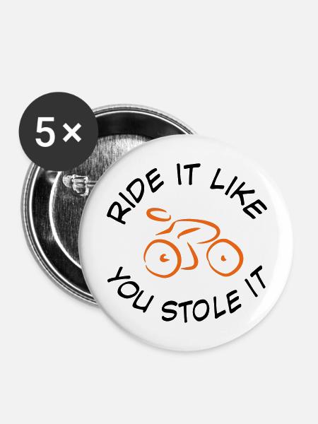 cycling - Buttons large 2.2'' (5-pack) - white
