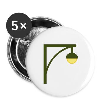 Bracket Single Street Lamp Post, (wallanchored), - Buttons large 2.2'' (5-pack) - white