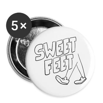 Sweet Feet - Buttons large 2.2'' (5-pack) - white
