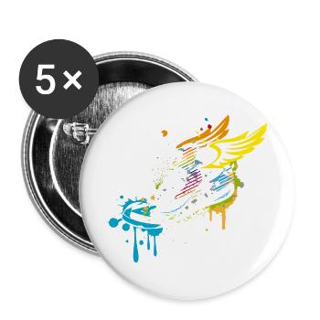 Sneaker graffiti with wings - Buttons large 2.2'' (5-pack) - white