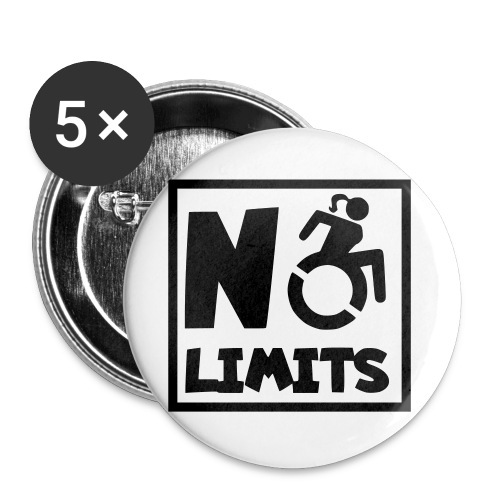 No limits for this female wheelchair user - Buttons large 2.2'' (5-pack)