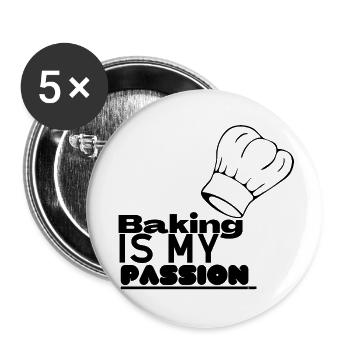 Baking is My Passion - Buttons large 2.2'' (5-pack) - white